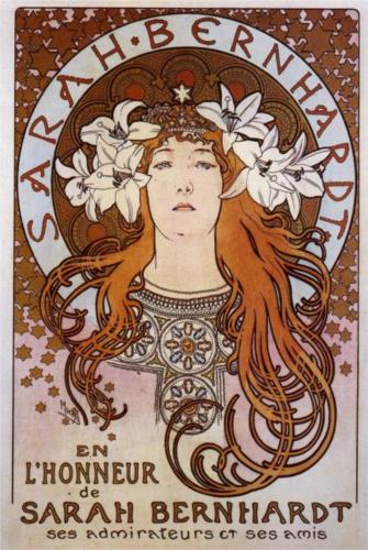 Sarah Bernhardt by Alfons Maria Mucha
